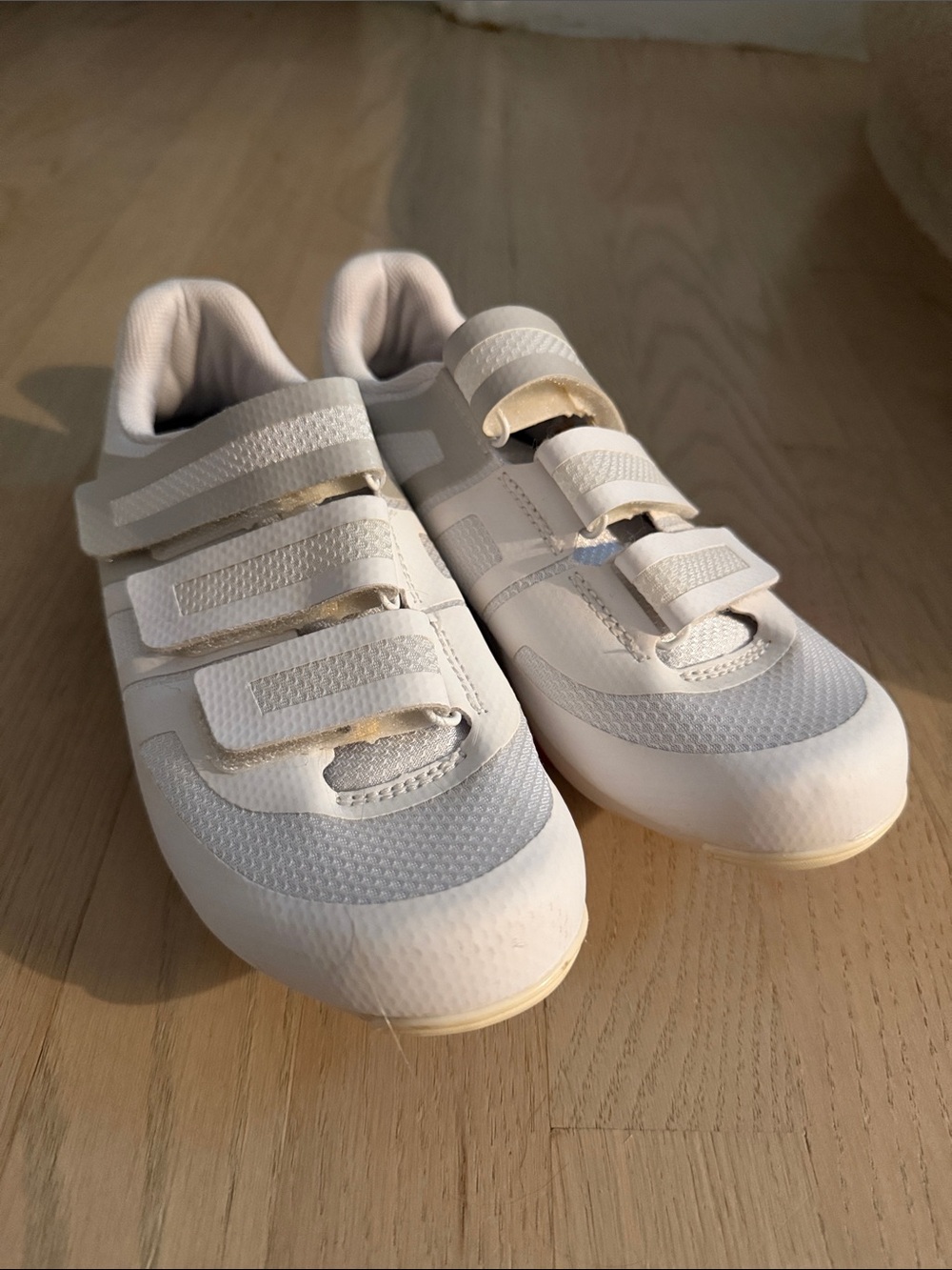 White Triple-Strap Athletic Sneakers